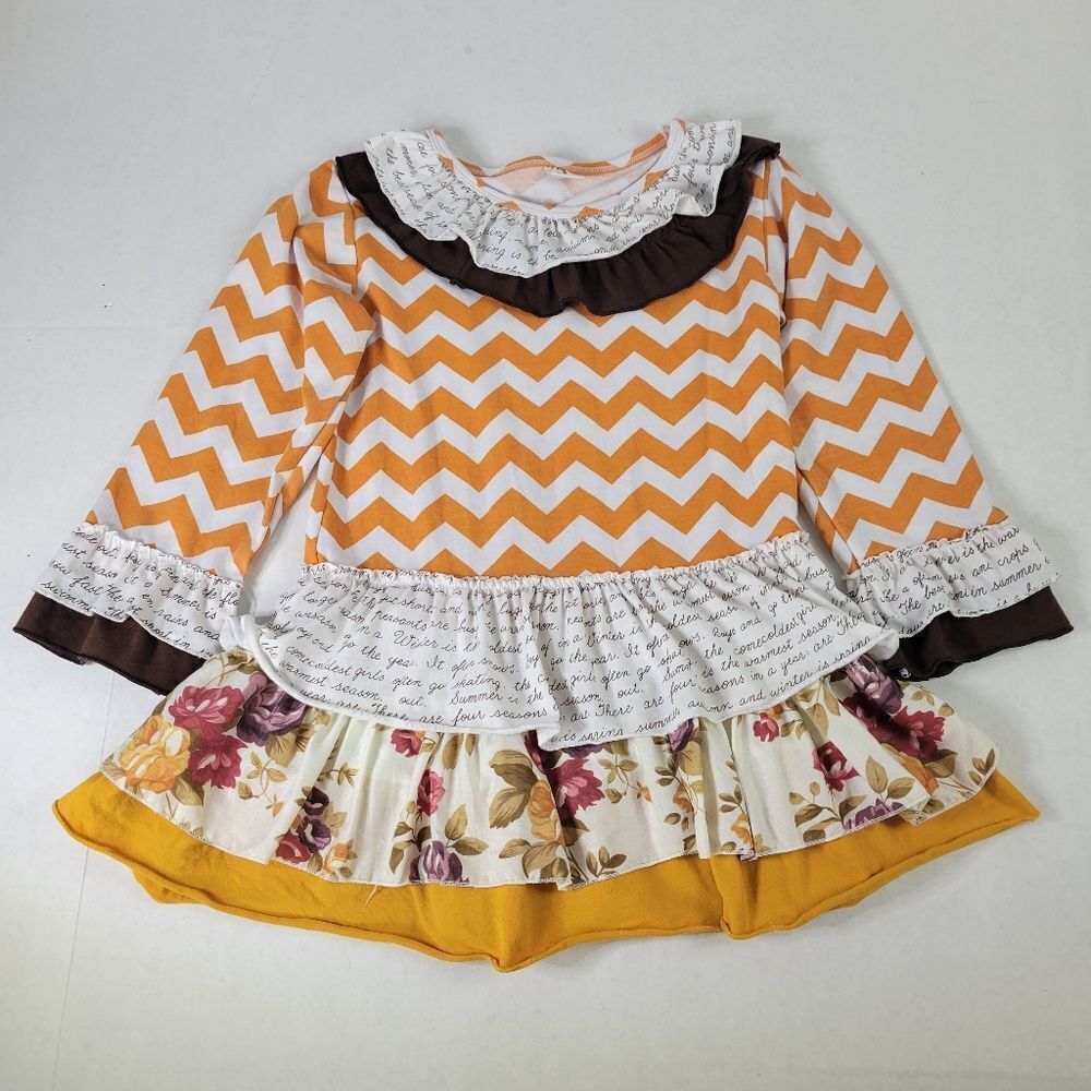 Coco Nini Fall-Theme Ruffle Tunic‎